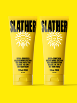 SLATHER SPF50+ 200ml Twin Pack